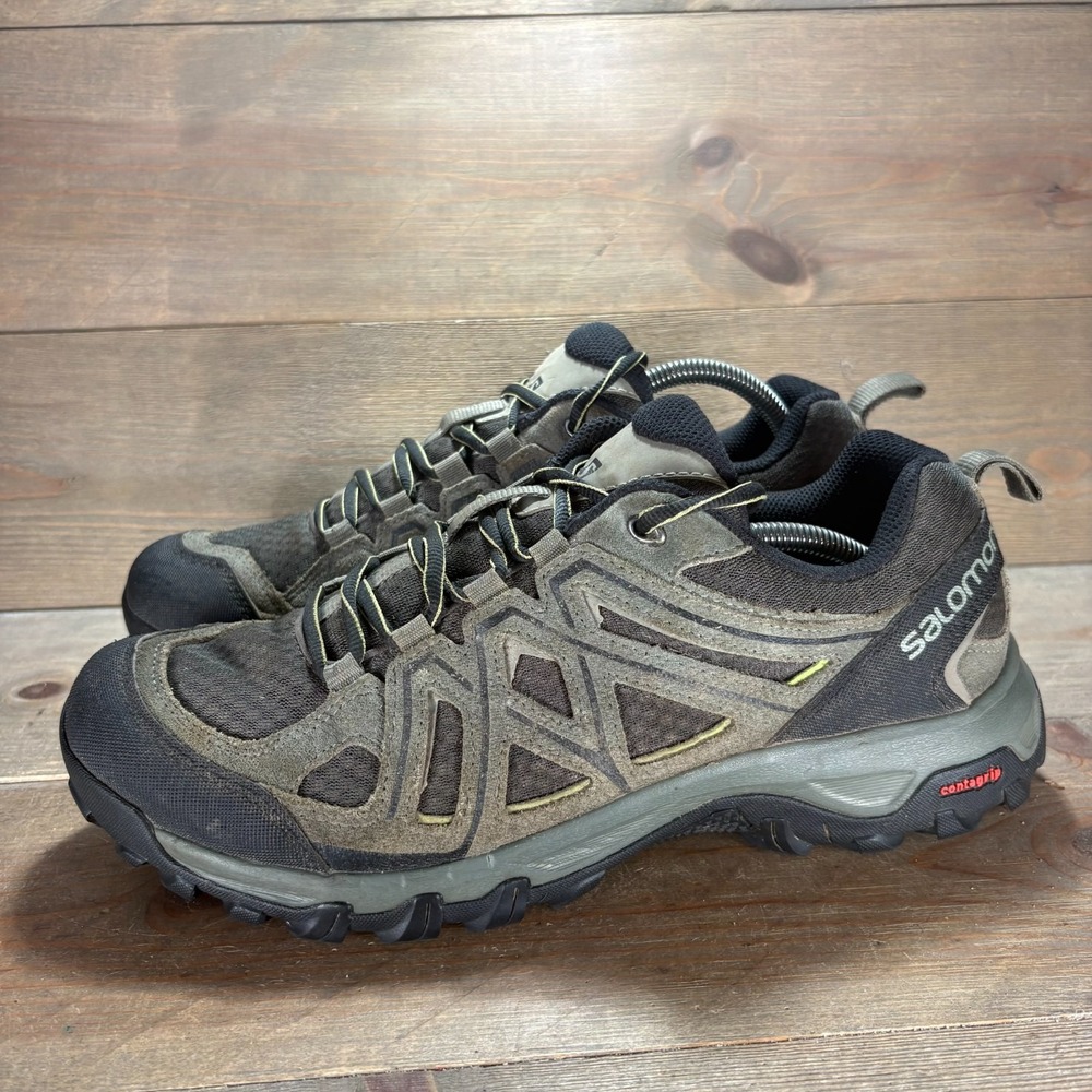 Salomon Evasion 2 Aero Mens size 10 shoes green Suede Hiking Trail sneakers